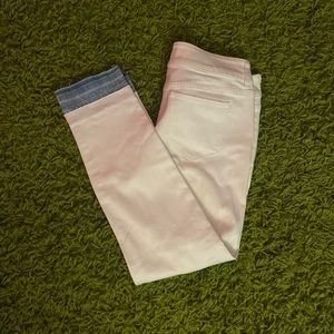 white soho boyfriend pants